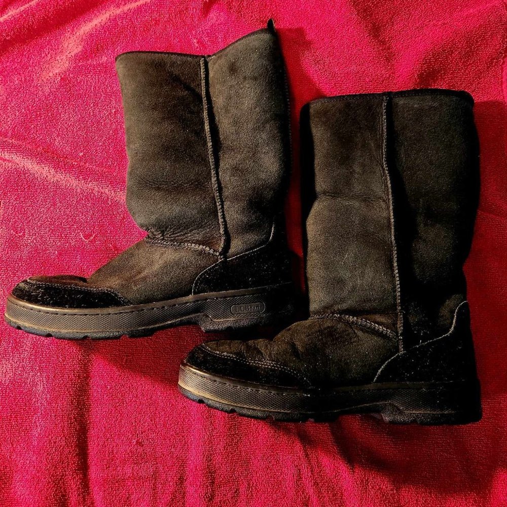 L.L. Bean Tall Sherpa-Lined Boots, Size 9 Men's